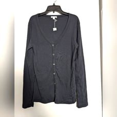 Standard James Perse top ribbed faux button front sz 3 minimalist casual comfy