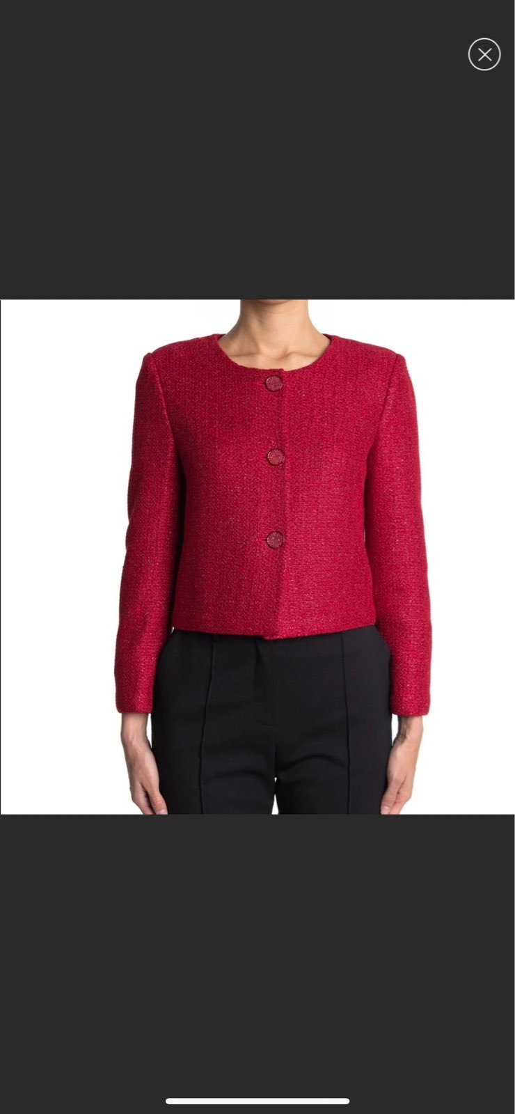 ST. JOHN COLLECTION Allover Sequin Tweed Knit Jacket