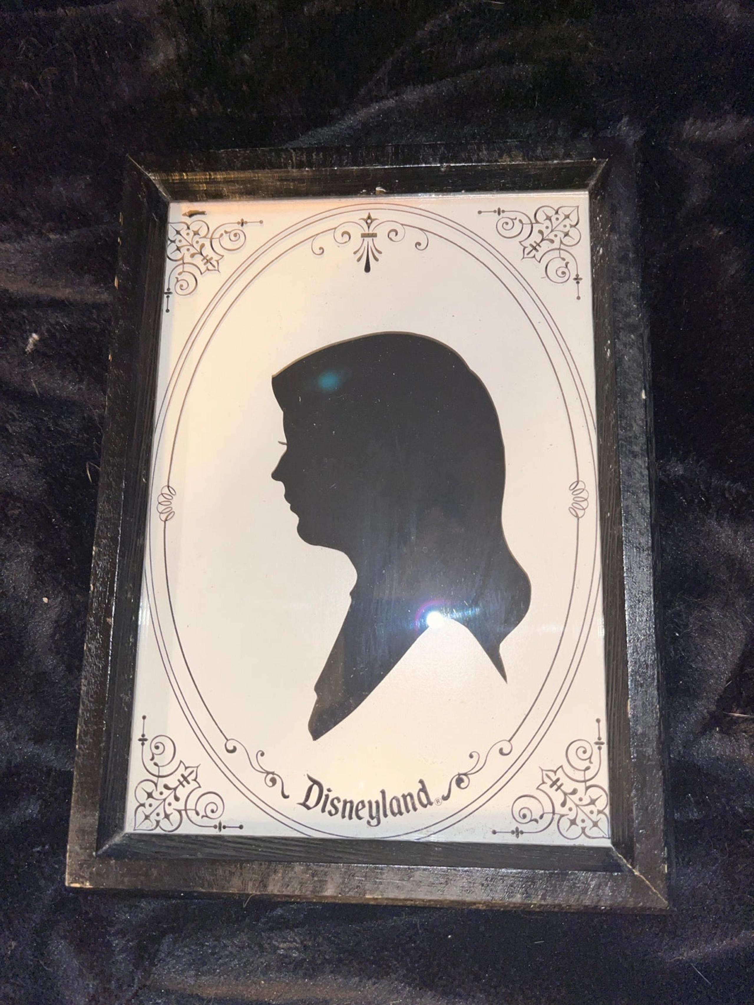 1970’s Disneyland Silhouette Portrait Girl Victorian