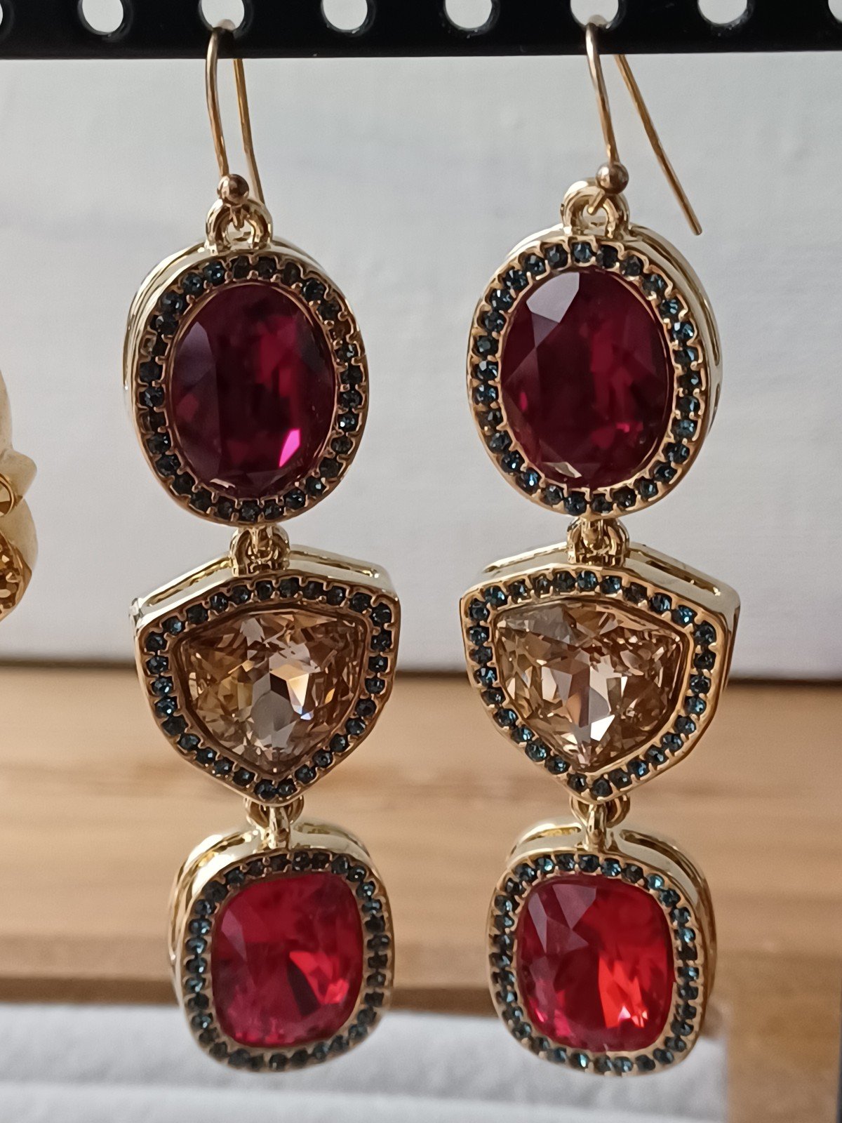 ST. John Dangle Earrings With Beautiful Swarovski Crystals