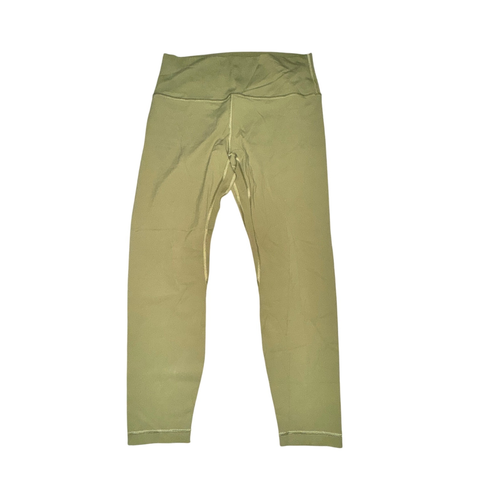 Lululemon Align High Rise Pant Women's Sz 12 Bronze Green 25 Nulu Sweat Wicking