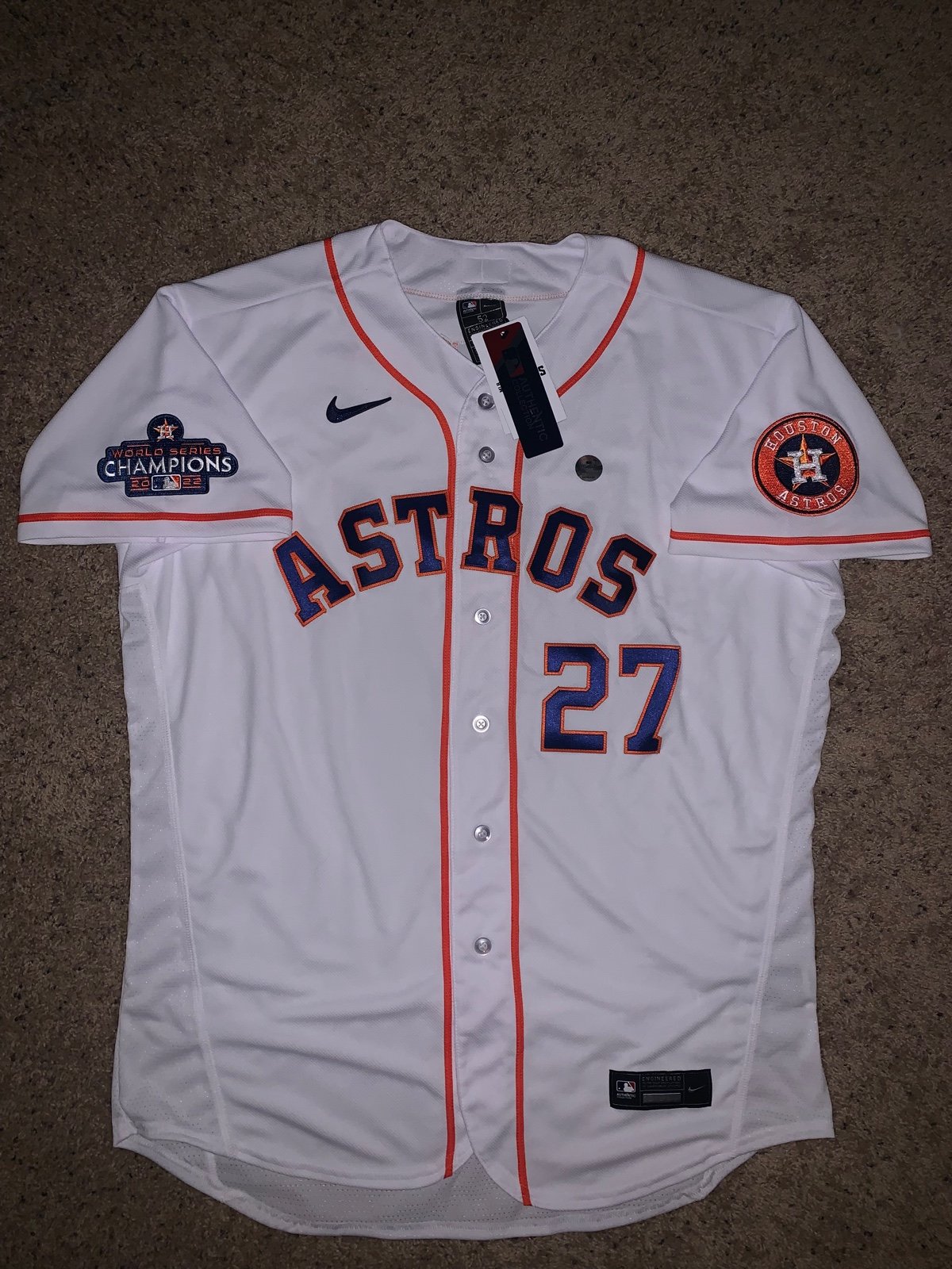 Houston Astros Jose Altuve Nike Authentic World Series Jersey