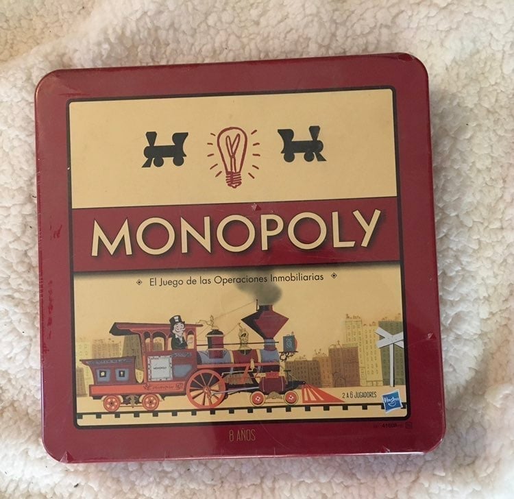 2011 SPANISH tin box monopoly game