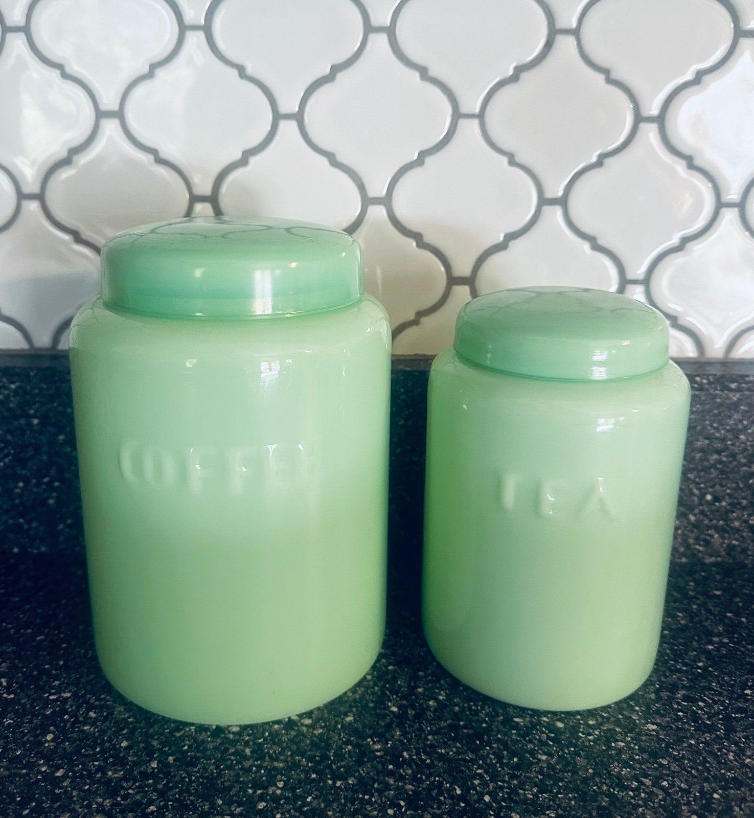 Vintage Jade Jadeite Coffee & Tea Set