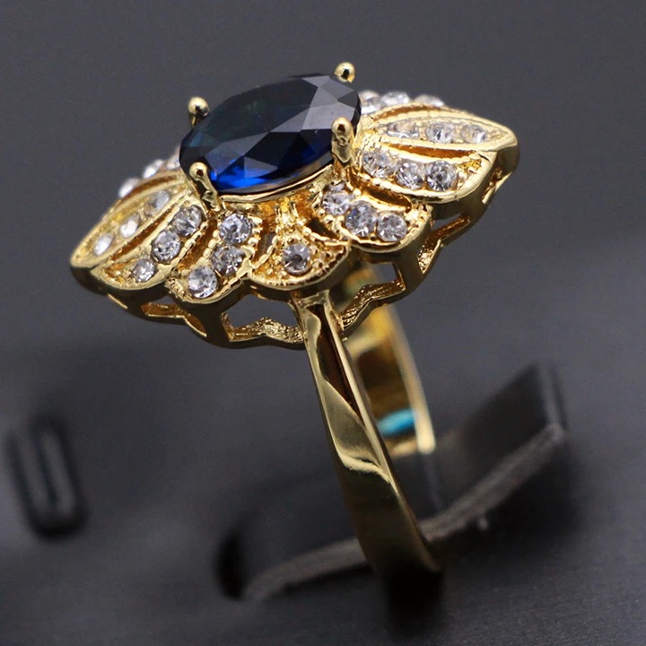 日本全国送料無料商品 特集 Oval size7.5 ring wedding gold yellow 14kt sapphire ct 3.10 cut アクセサリー