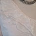 Anthropologie Off Shoulder Ruffle Hem Cream Top Sz Large