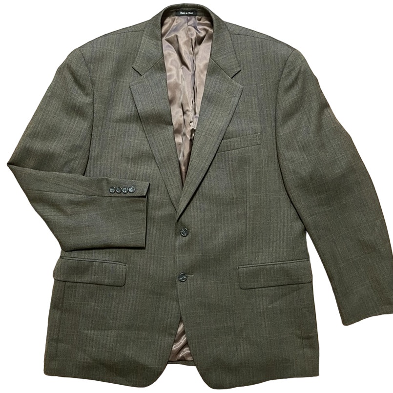 VTG 90s RALPH LAUREN Pure Wool 2 Button Herringbone Sport Coat Jacket MENS 44
