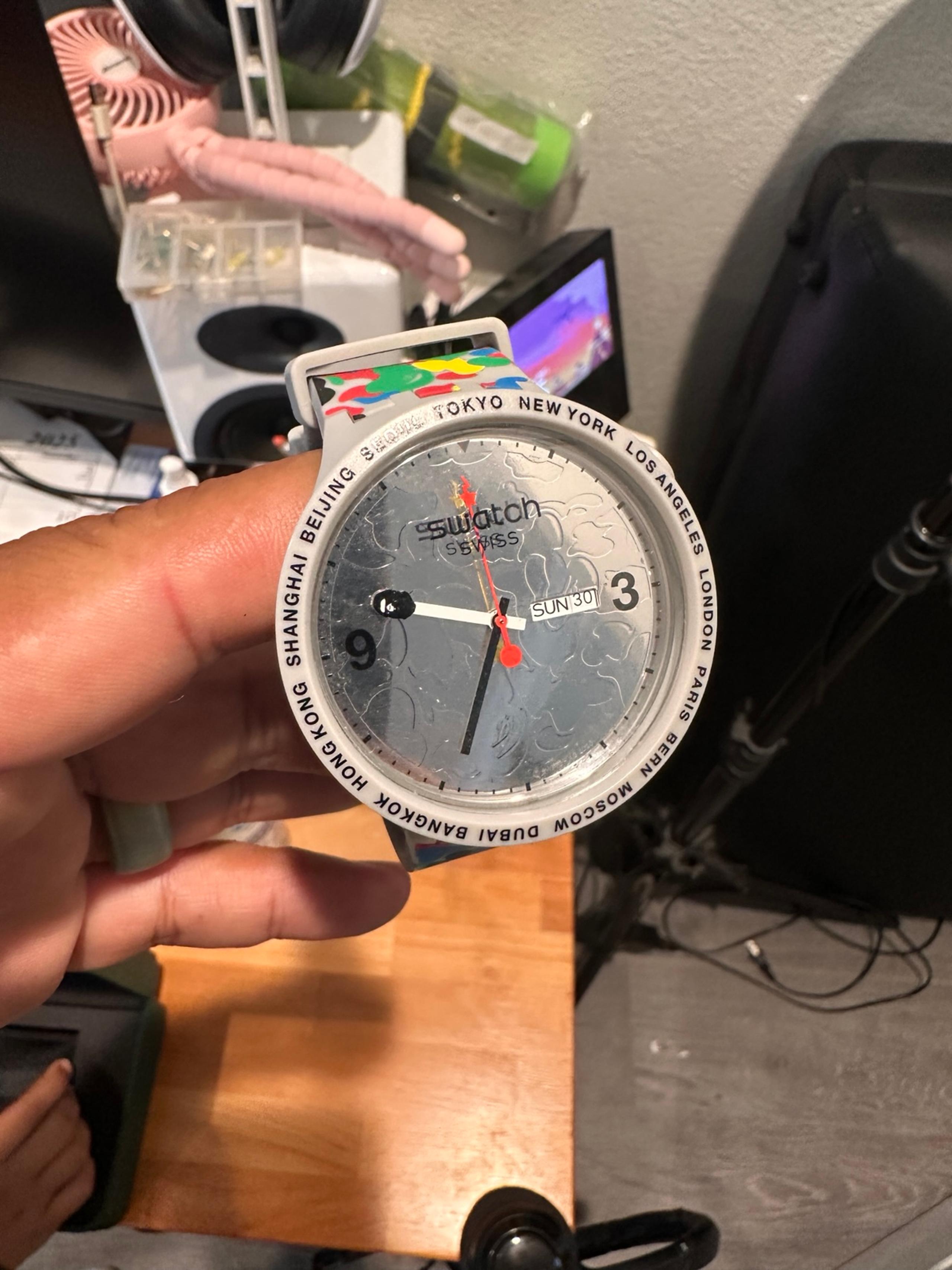 Bape x swatch mens watch