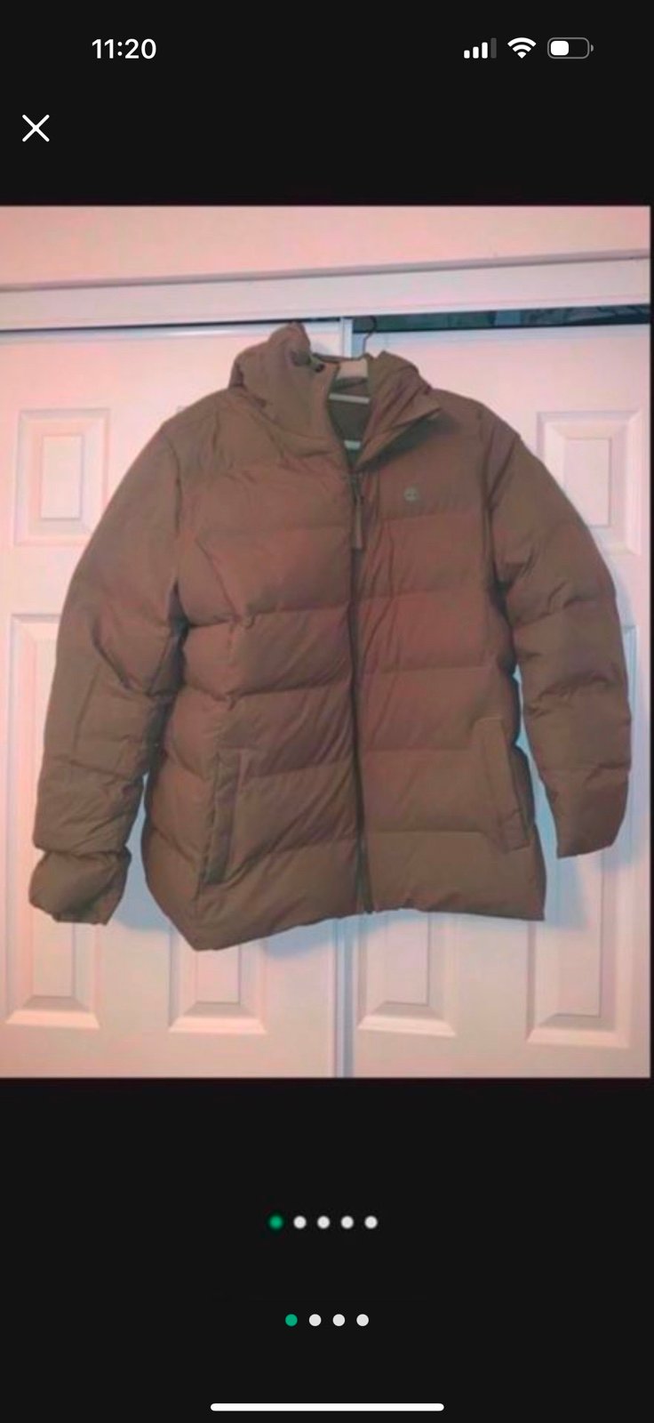 WOMENS XL TIMBERLAND PUFFER COAT JACKET GREEN