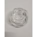 Vintage 60s 70s Cut Crystal Rose Bowl Starburst with Silver Spiral Wire Top