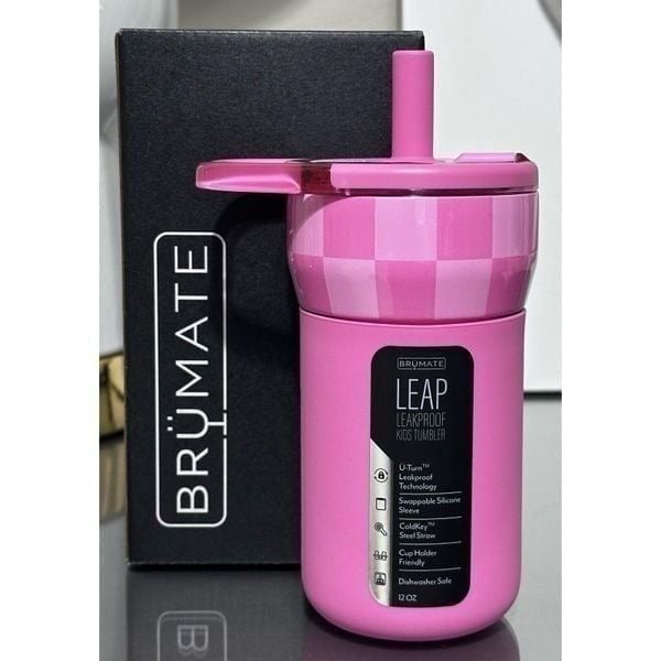 LIMITED EDITION BruMate LEAP 12oz, PINK CHECKER