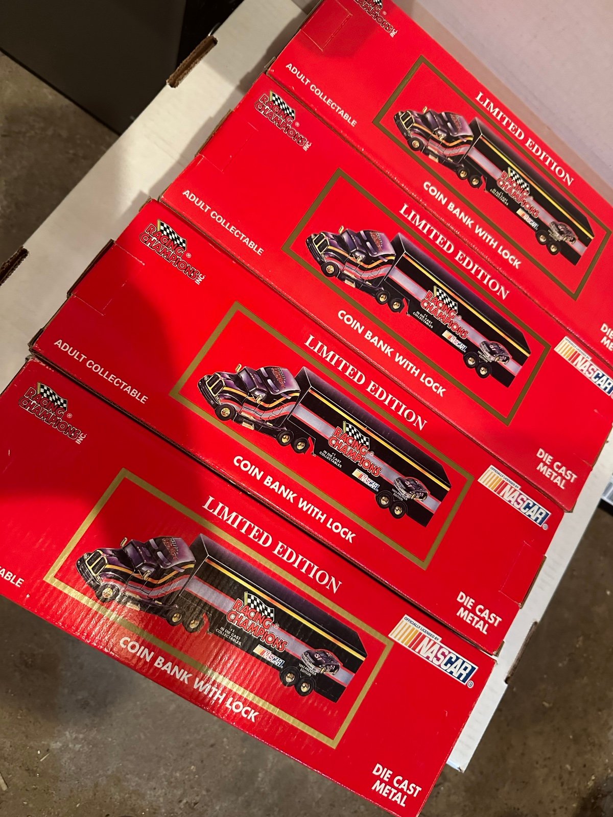 NASCAR coin bank lot
