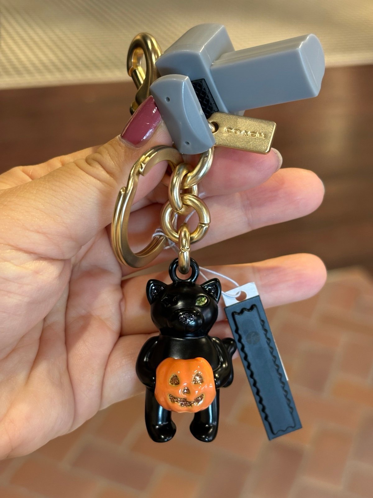 Coach Halloween Cat Bag Charm