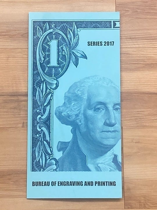 2017 One Dollar Federal Reserve Notes Uncut Sheet of 5~New York Federal Reserve~
