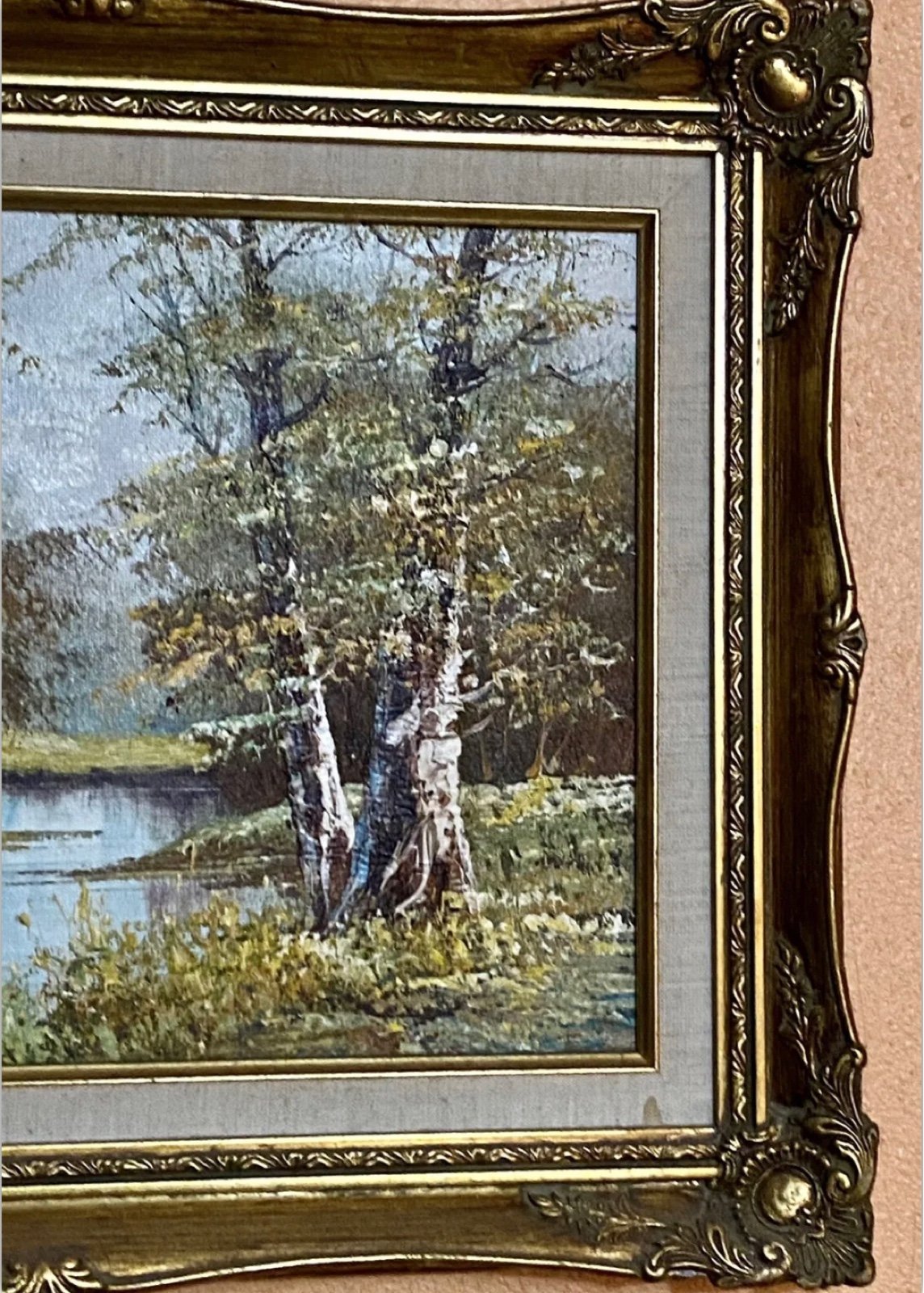 Vintage Art shops Oil Painting Signed J. Medina of Cotopaxi Ecuador