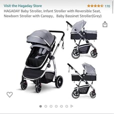 Reversible stroller - gray