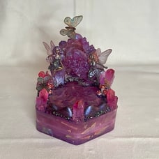 OOAK Fairy themed dice box with dice tower