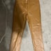 house of daırres faux leather cognac pants