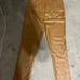 house of daırres faux leather cognac pants