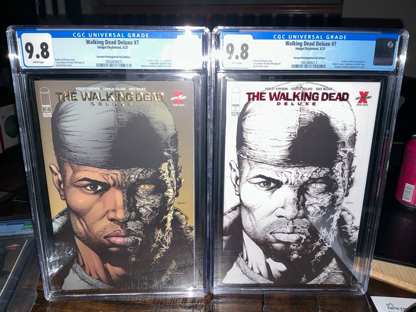 The Walking Dead Deluxe #7 Gold + Red Foil Editions CGC 9.8 Comic Book Lot