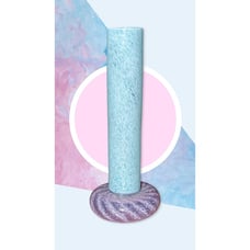 Guy Corrie Union Street Donut Studio Art Glass Bud Vase Blue And Purple Swirl