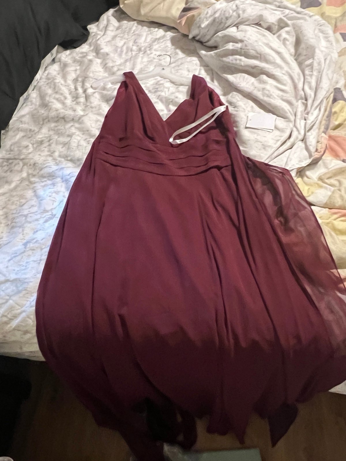 Long Wine Color Dress