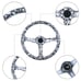 BRAND NEW UNIVERSAL 350MM Skull Graphic Acrylic Deep Dish 6 Holes Steering Wheel