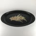 Vintage Couroc Seashell Serving Tray Oval Inlaid Metals Artisan Made California