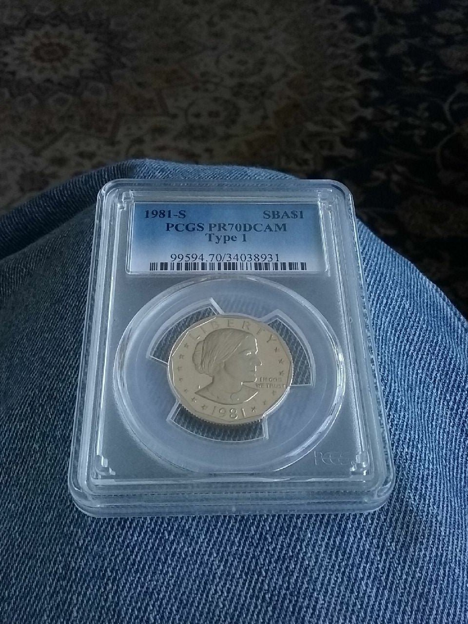 1981-s pcgs pr70 d cam SBA type1 perfect coin