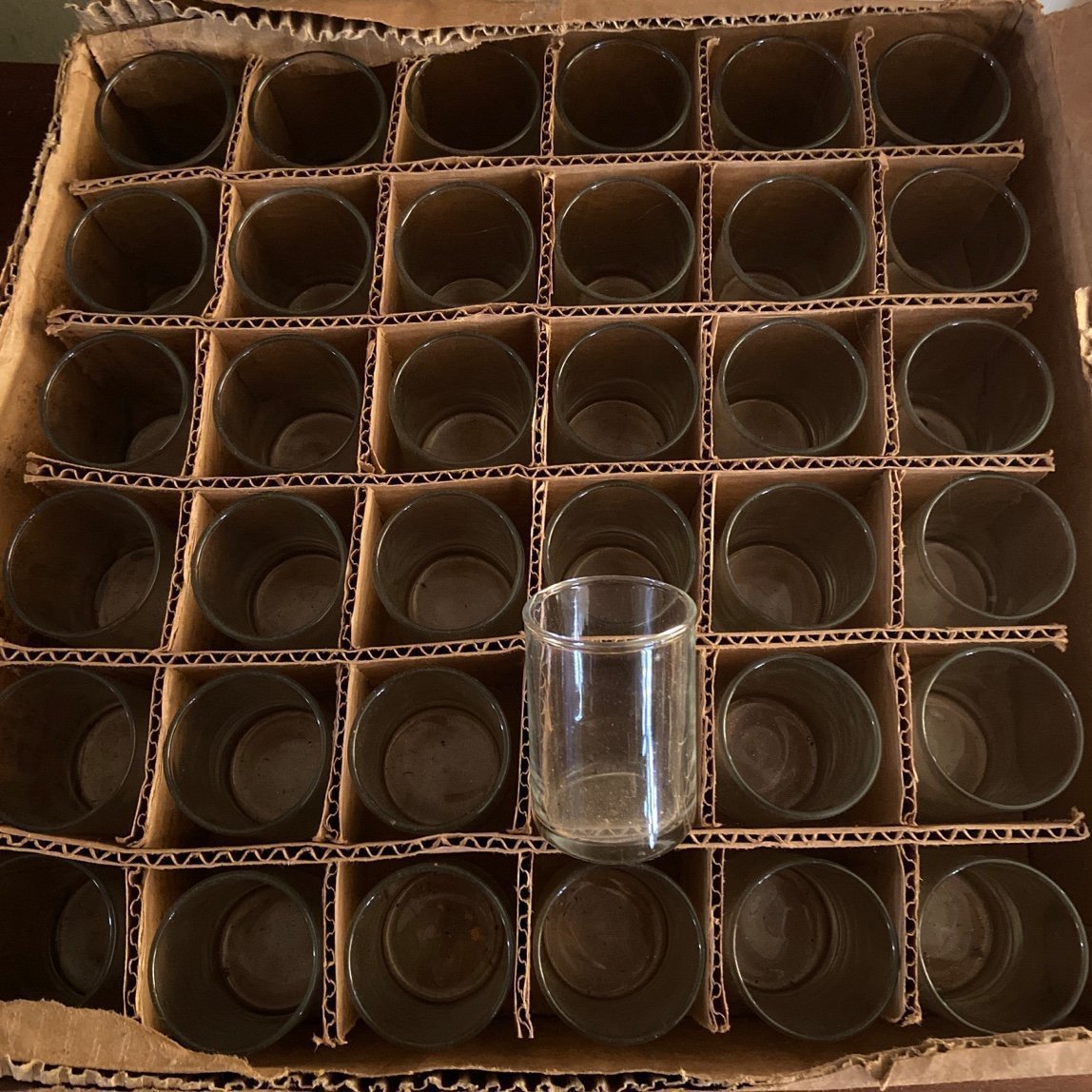 36 Anchor Hocking Votives Heavy Bottom 5 OZ. Juice Glasses Party Decor