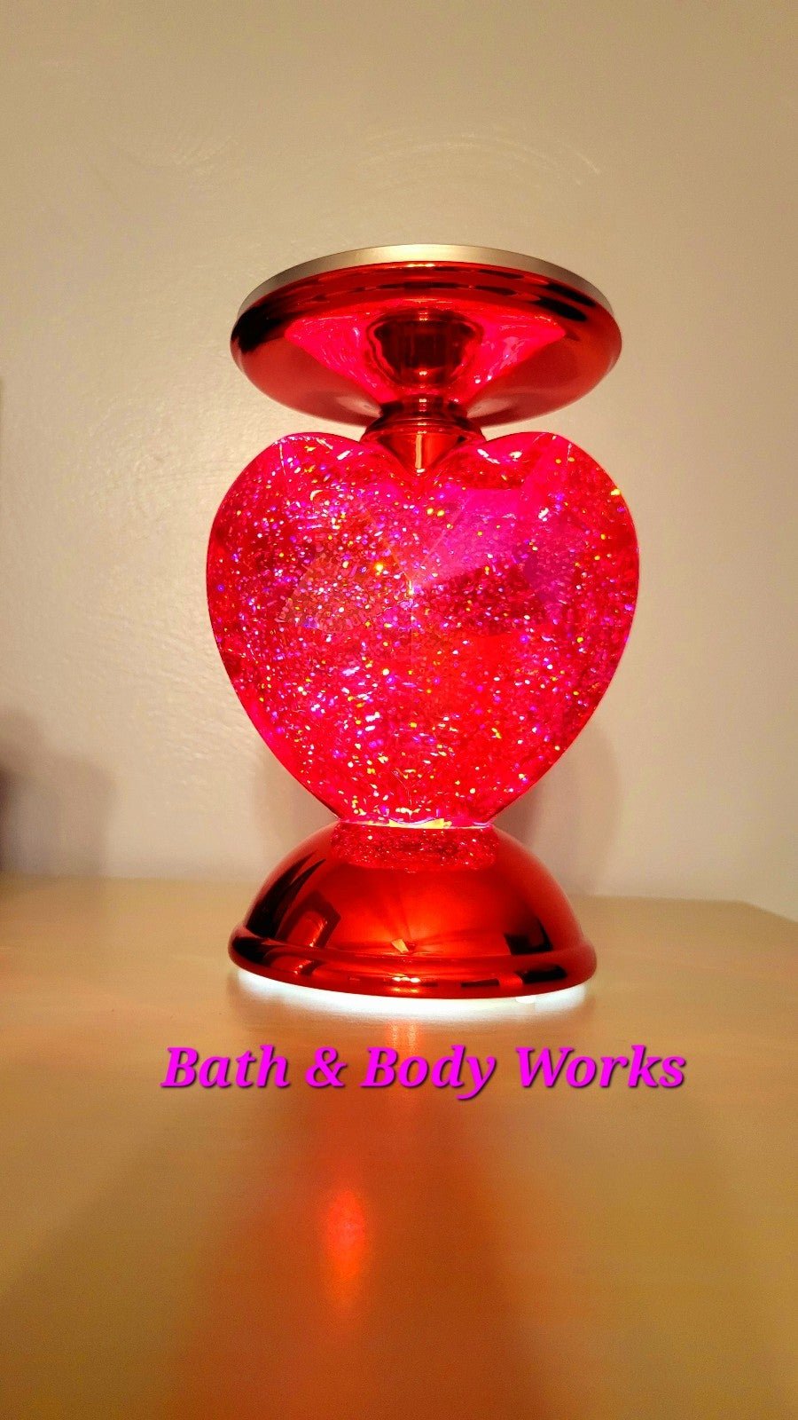 BBW iridescent gorgeous heart globe candle holder