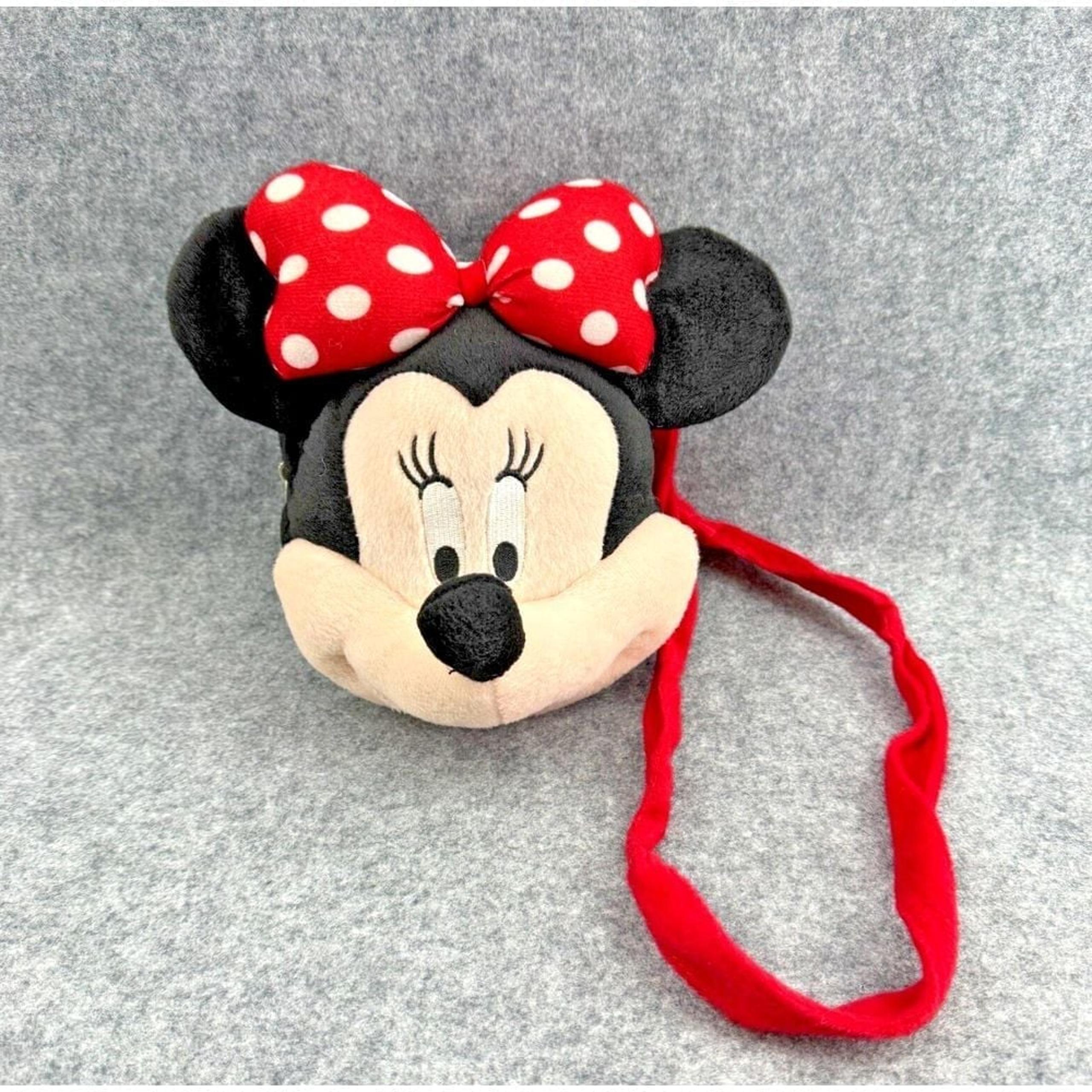 Disney Ruz Minnie Mouse Head Plush Girls Purse 3-D Shoulder Bag Kids Gift