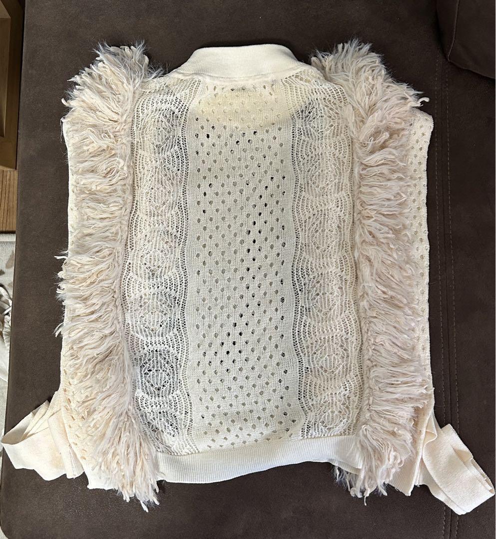 LEINWANDE Mixed Fringe Crop Top