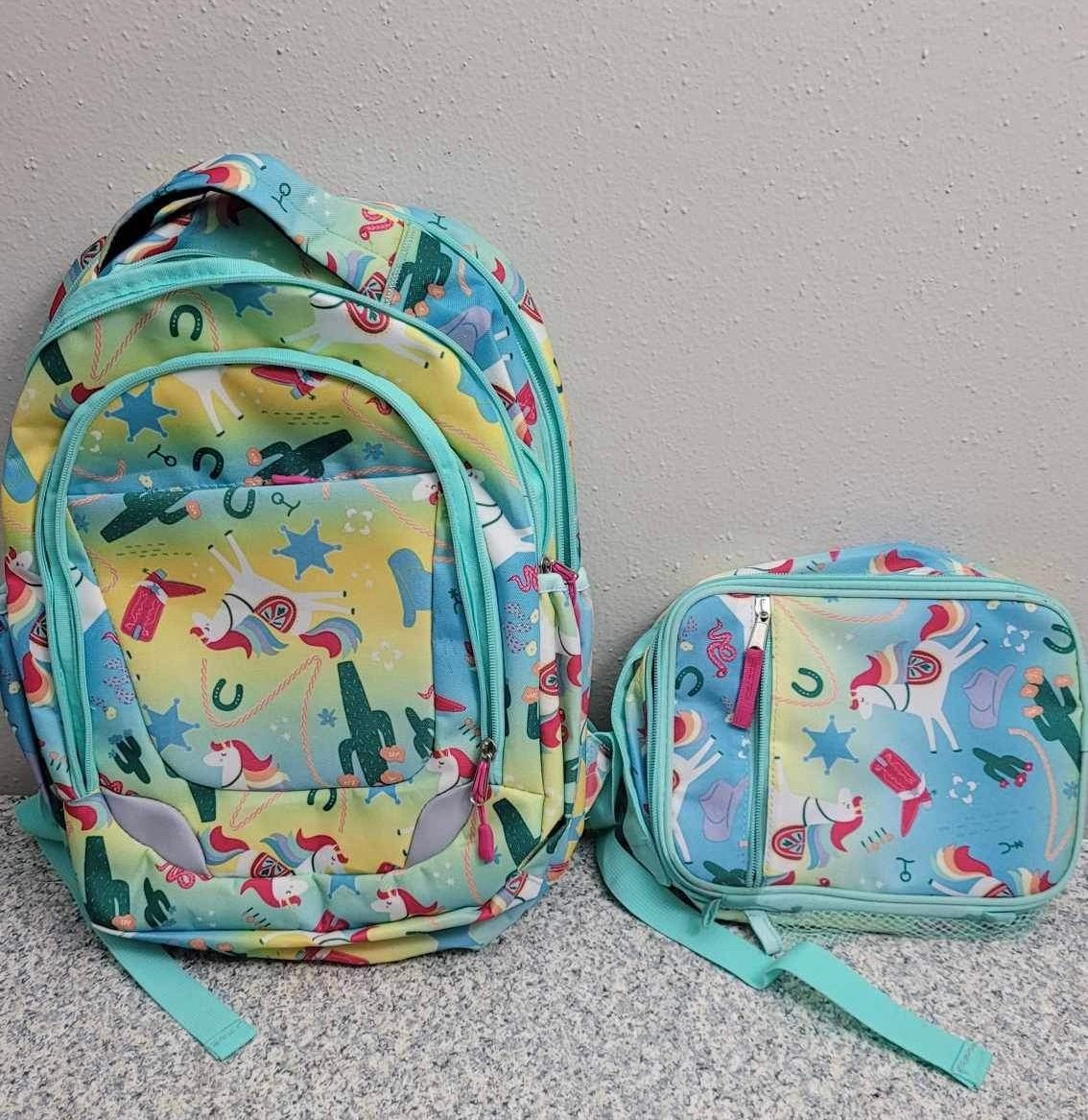 2Pieces Kids School Backpack With Lunch Bag Girls Boys Unisex School Bag