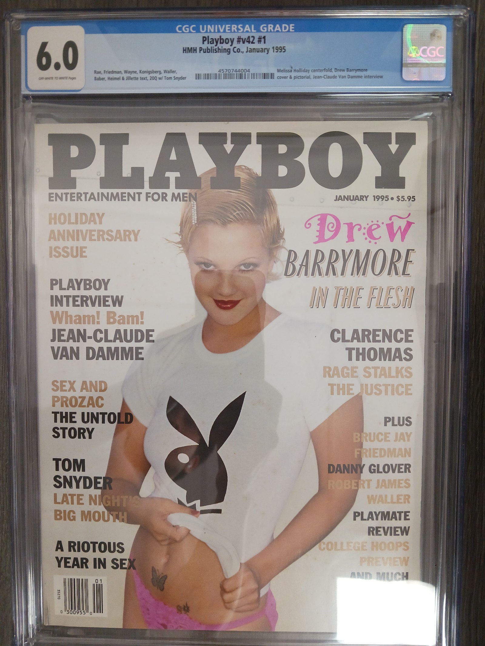 CGC 6.0 Drew Barrymore Playboy #v42 #1 HMH Publishing Co January 1995