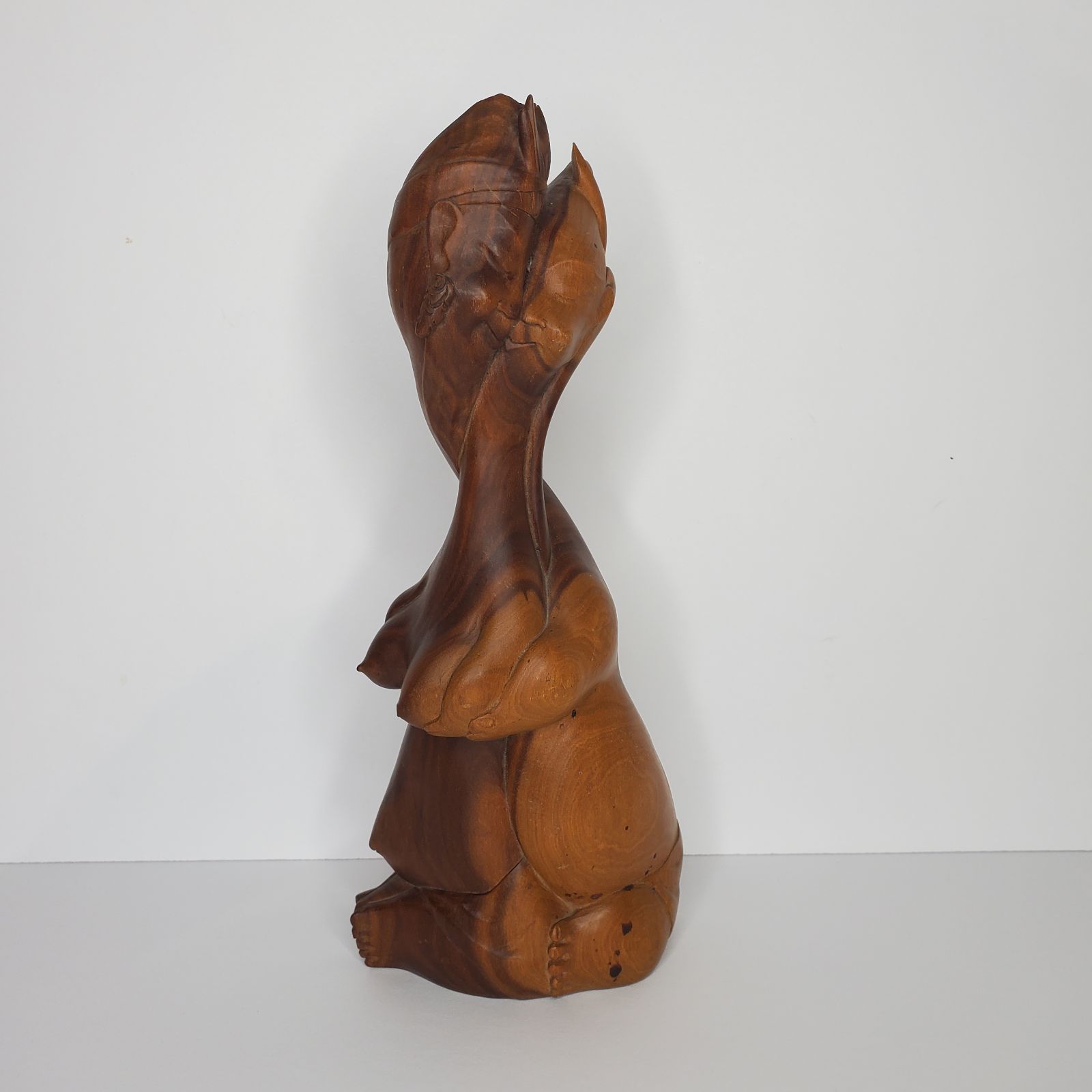 Vintage Wood Carved Lovers Thailand Erot