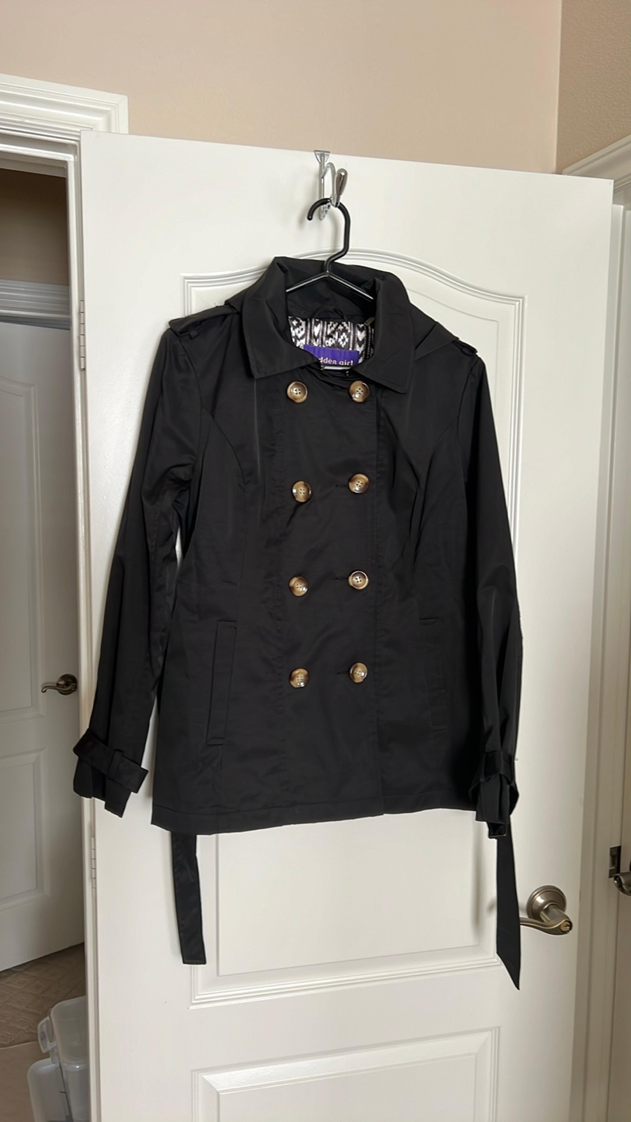 Madden girl black double breasted pea coat