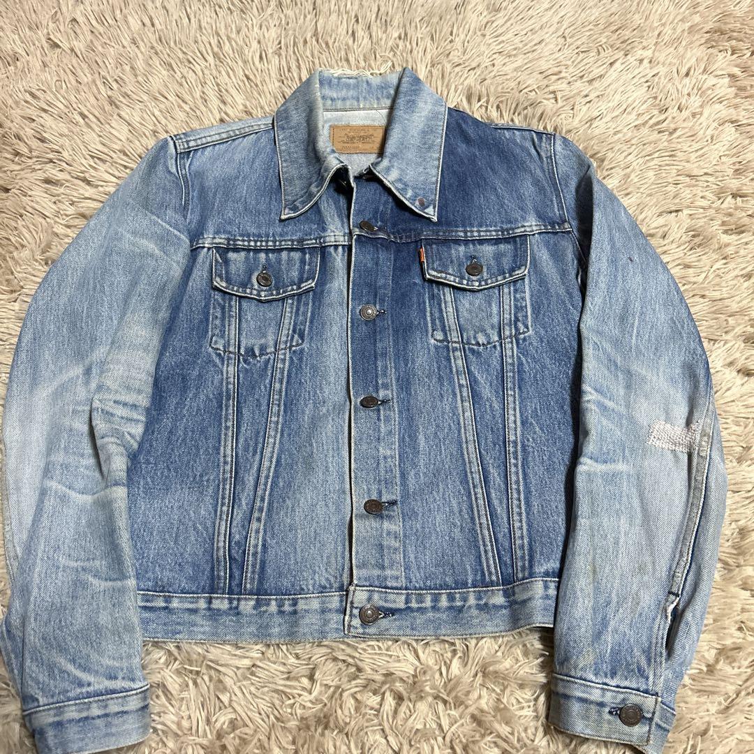 70s Vintage Levi's 70577 Denim Jacket 38 Orange Tab 38