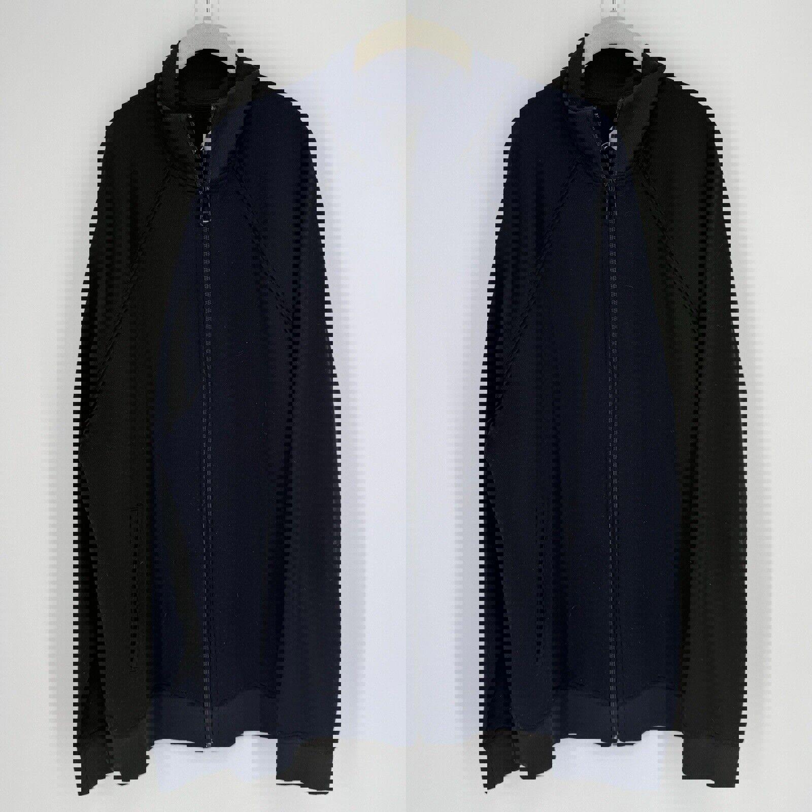 Vince jacket mens XL navy blue solid jersey track classic full zip minimalist