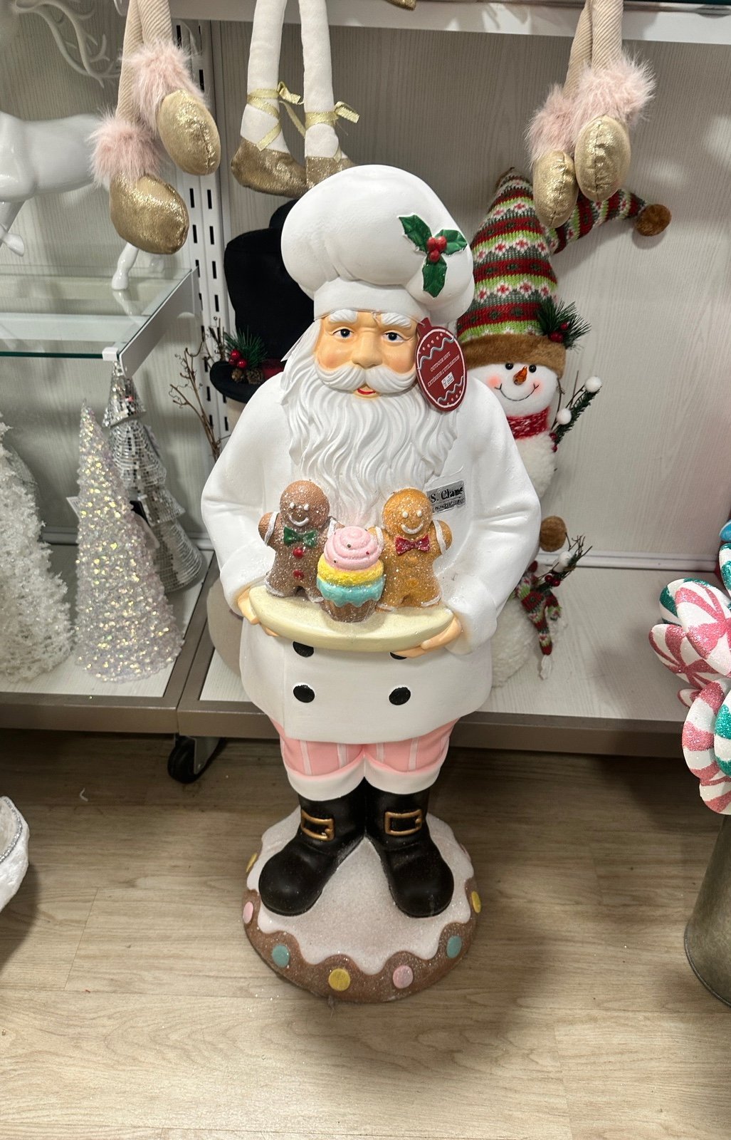 Holiday gingerbread baker Santa Claus 36”