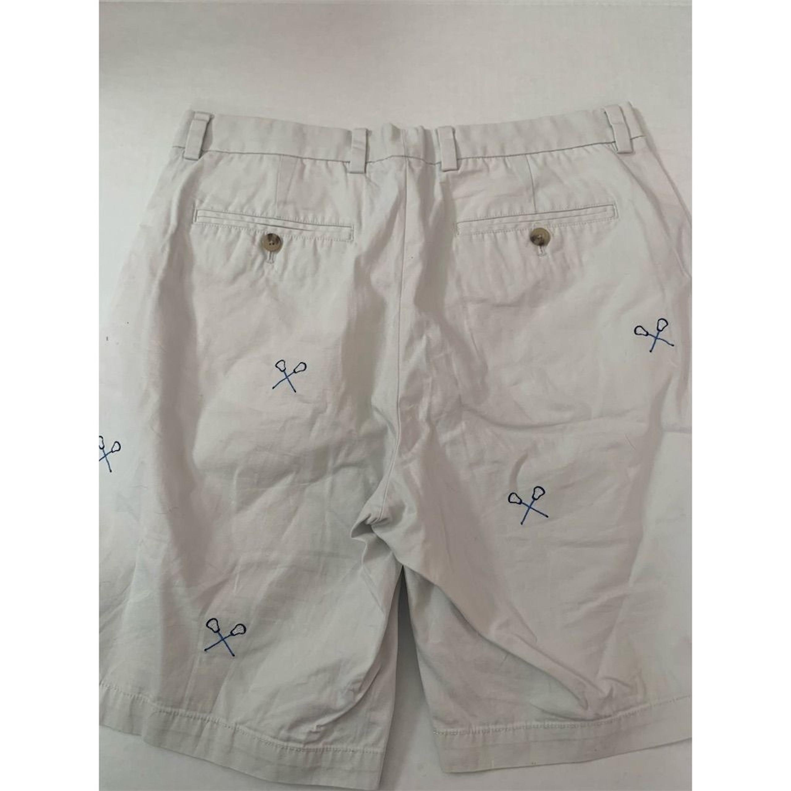 Vineyard Vines Men's Lacrosse Chino Shorts Ivory Size 32
