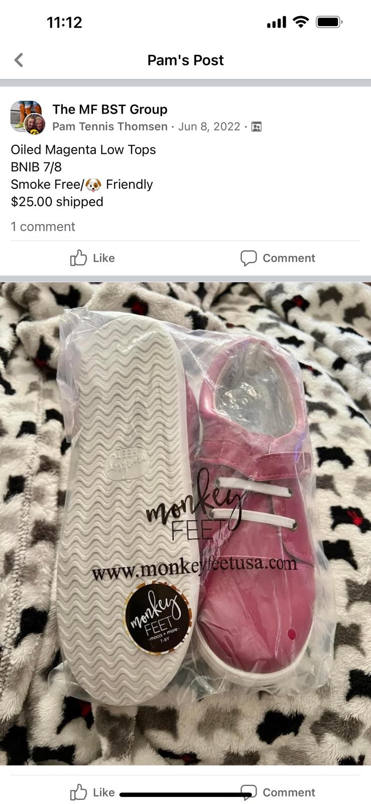 Monkey Feet Oiled Magenta Low Top
