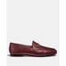 Coach Haley Loafer Women US 9.5 Burgundy Leather Footbed Rubber Outsole Slip on