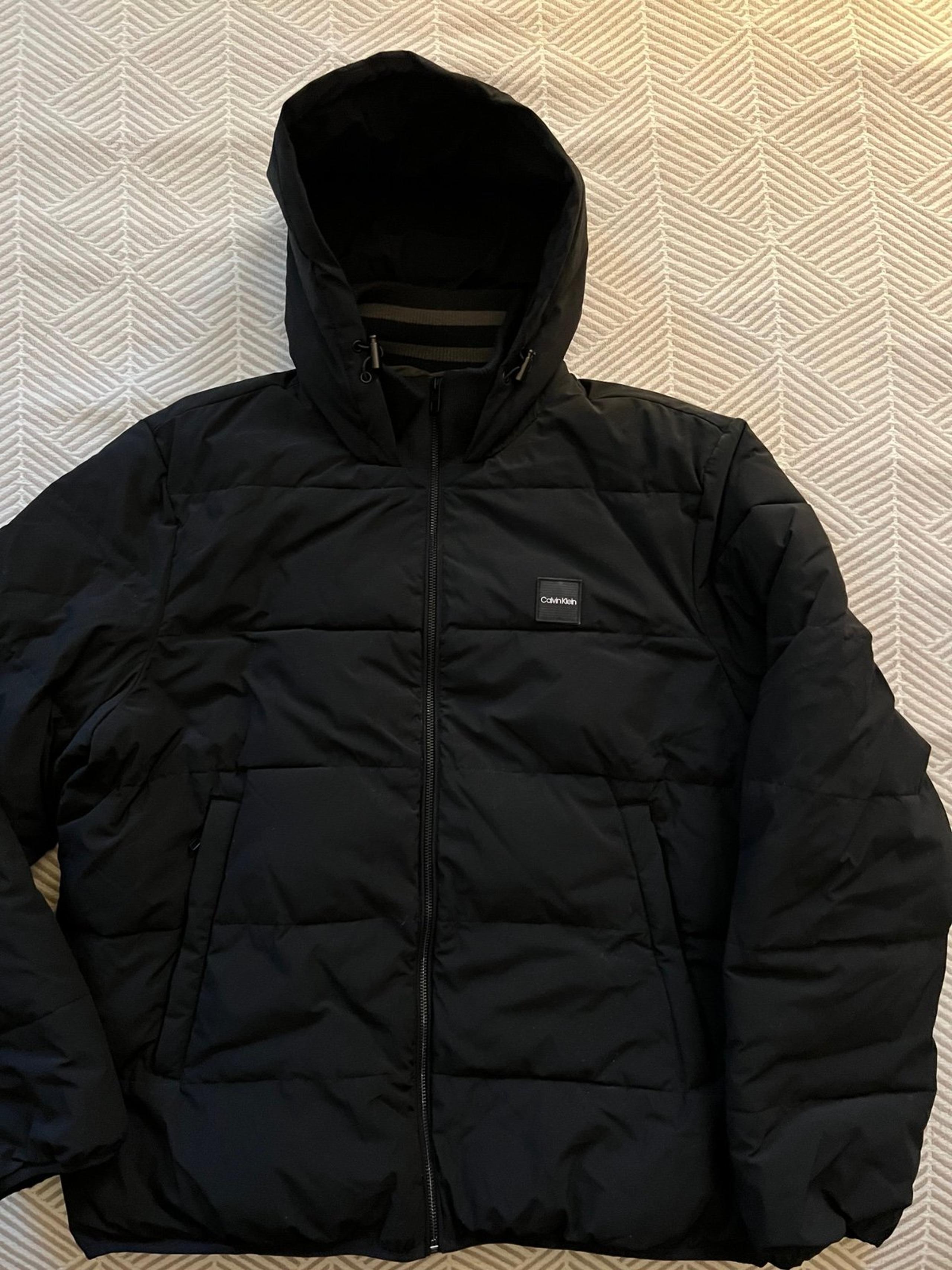 Calvin Klein men’s winter coat with lined hood size XXL Black