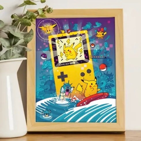Pokemon Pikachu Gameboy Canvas Poster New