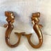 Cast Iron Mermaid Antique Bronze Accent Decorative Hooks set is 2