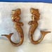 Cast Iron Mermaid Antique Bronze Accent Decorative Hooks set is 2