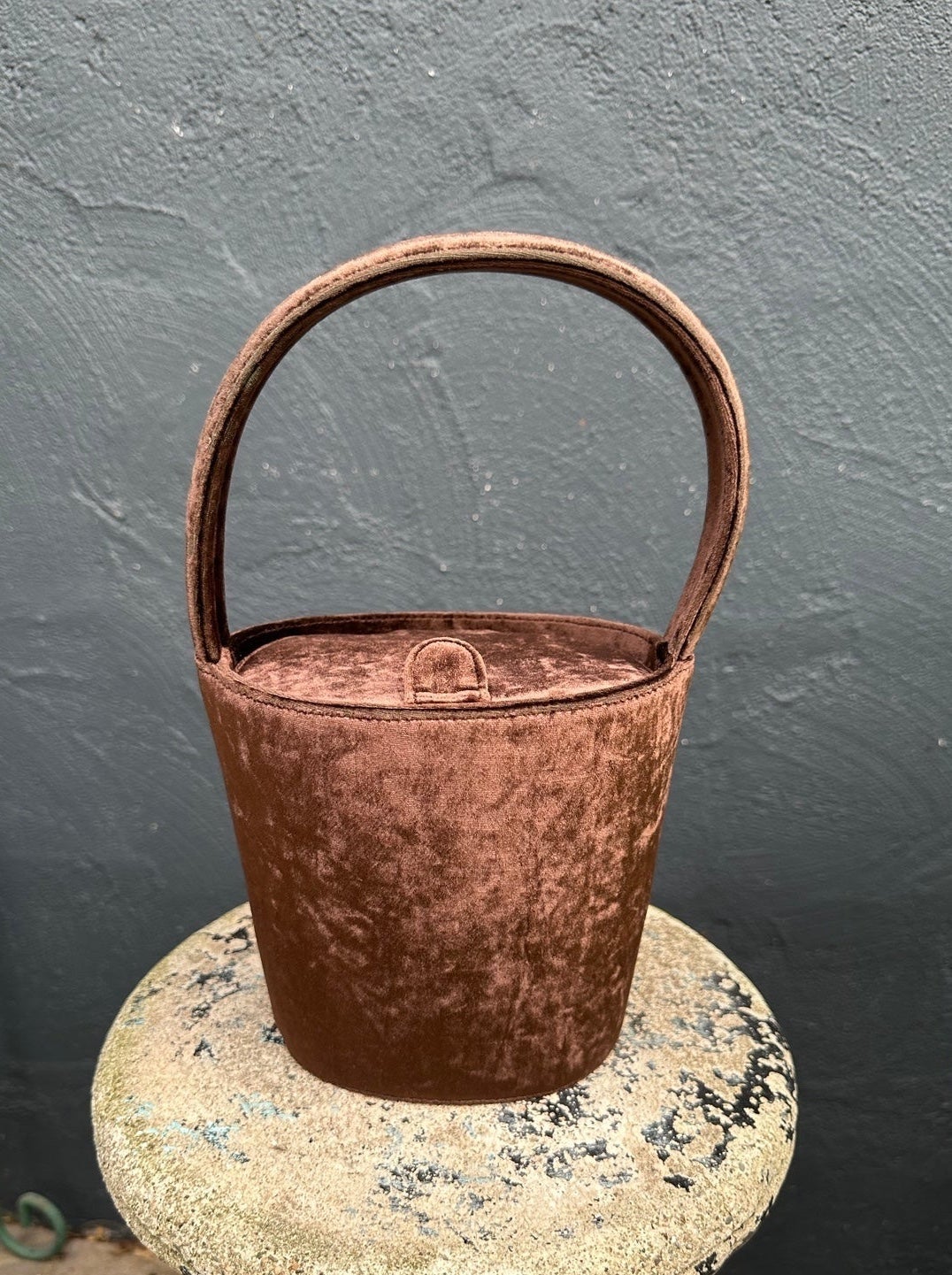 Salvatore Ferragamo Vintage Velvet Bucket Bag