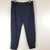 VINCE navy linen mid rise flat front slouchy lightweight jogger ankle pants