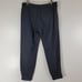 VINCE navy linen mid rise flat front slouchy lightweight jogger ankle pants